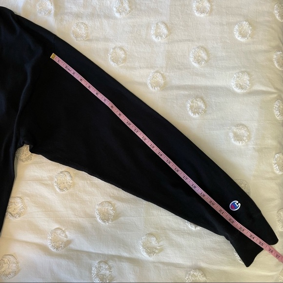 Champion Black Long Sleeve Tee W/ Multi Colored Script Logo Size 2XL - Picture 6 of 9